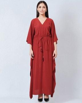 kaftan dress with tie-up