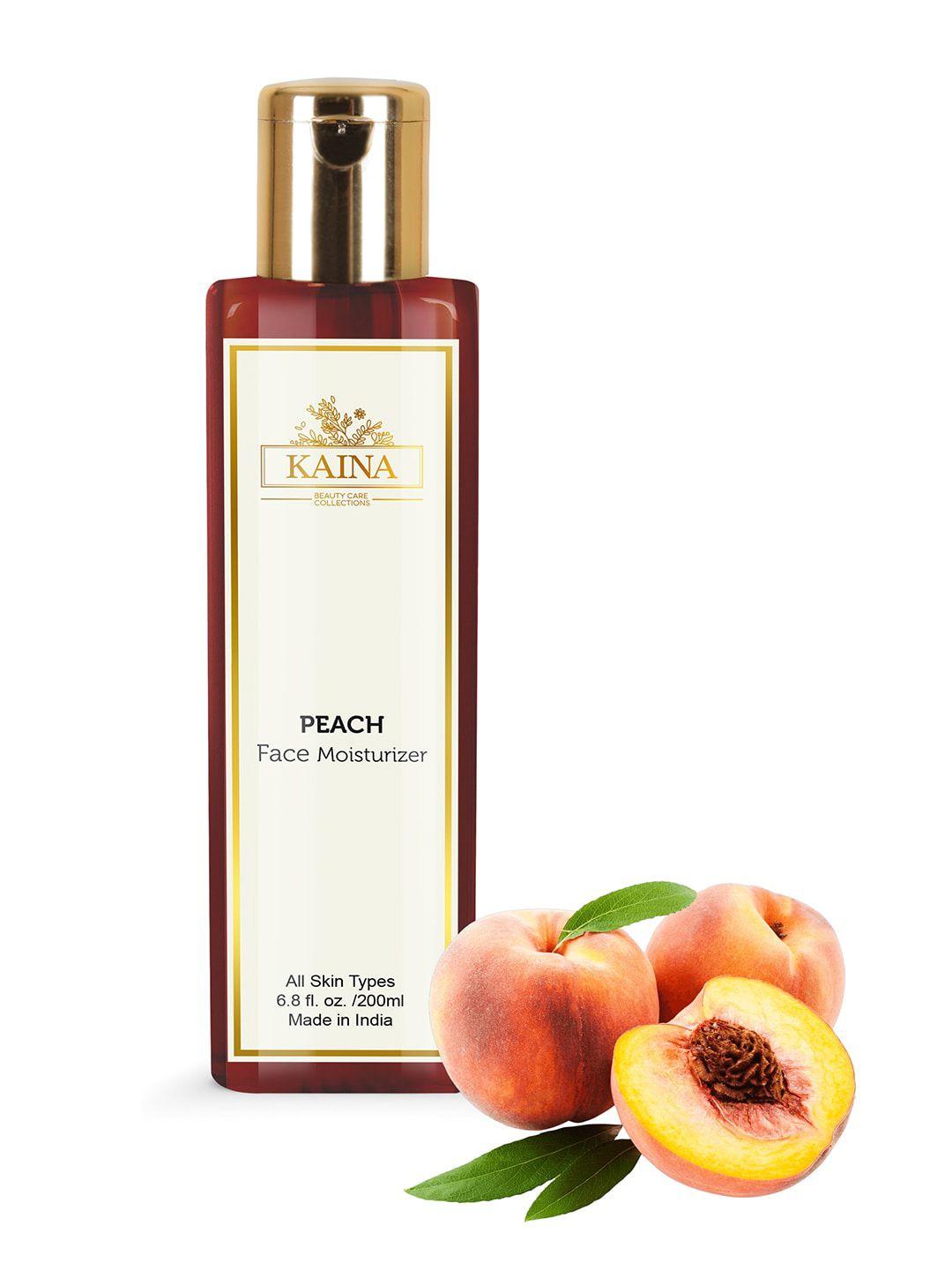 kaina skincare peach face moisturizer with neem oil & tulsi for all skin types - 200ml