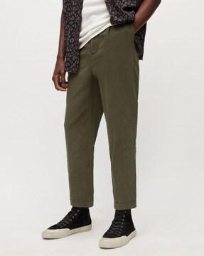 kainan linen blend slim fit trousers