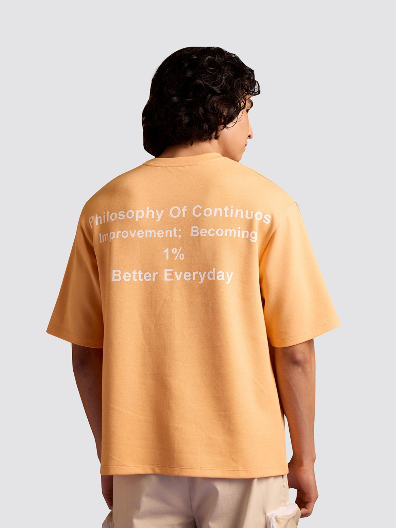 kaizen oversized unisex t-shirt - apricot crush orange