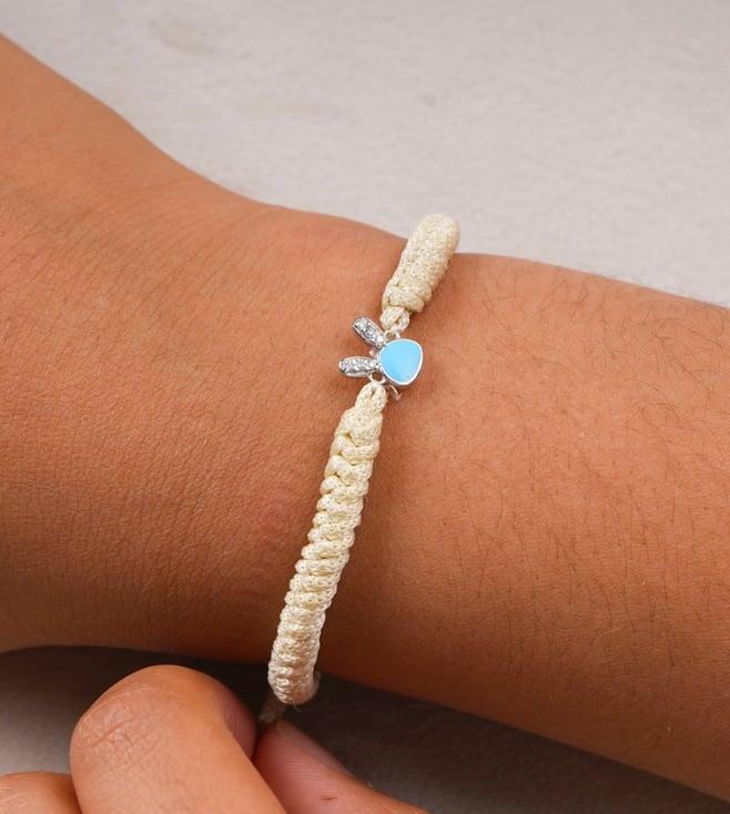 kaj fine jewellery baby bunny enamel diamond cord bracelet
