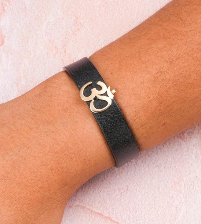 kaj fine jewellery om leather bracelet