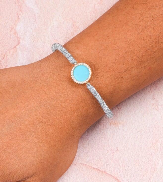 kaj fine jewellery round turquoise diamond cord bracelet