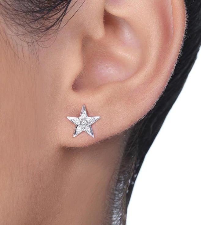 kaj fine jewellery star diamond studs in 14kt white gold