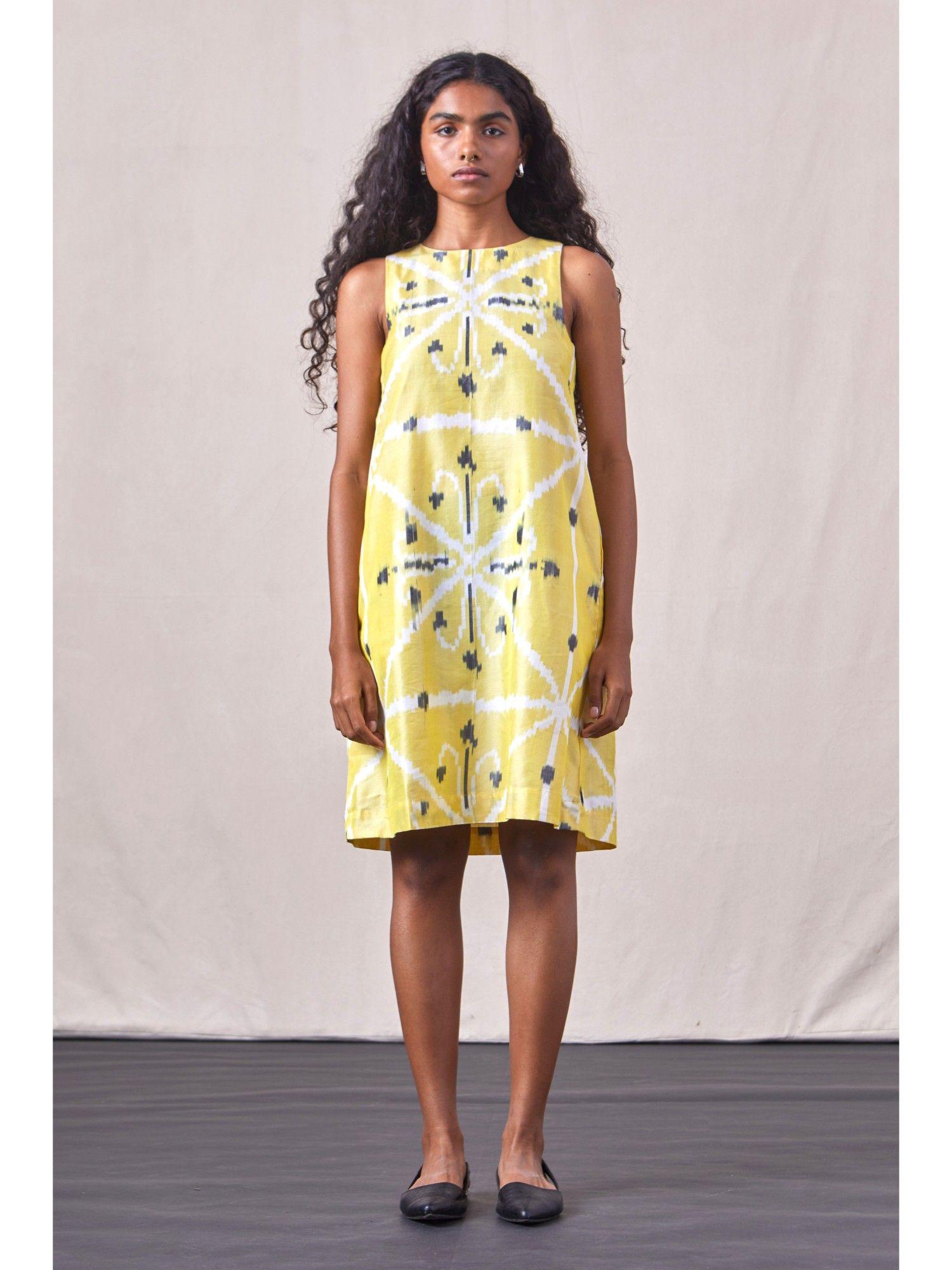 kalai ikat dress yellow