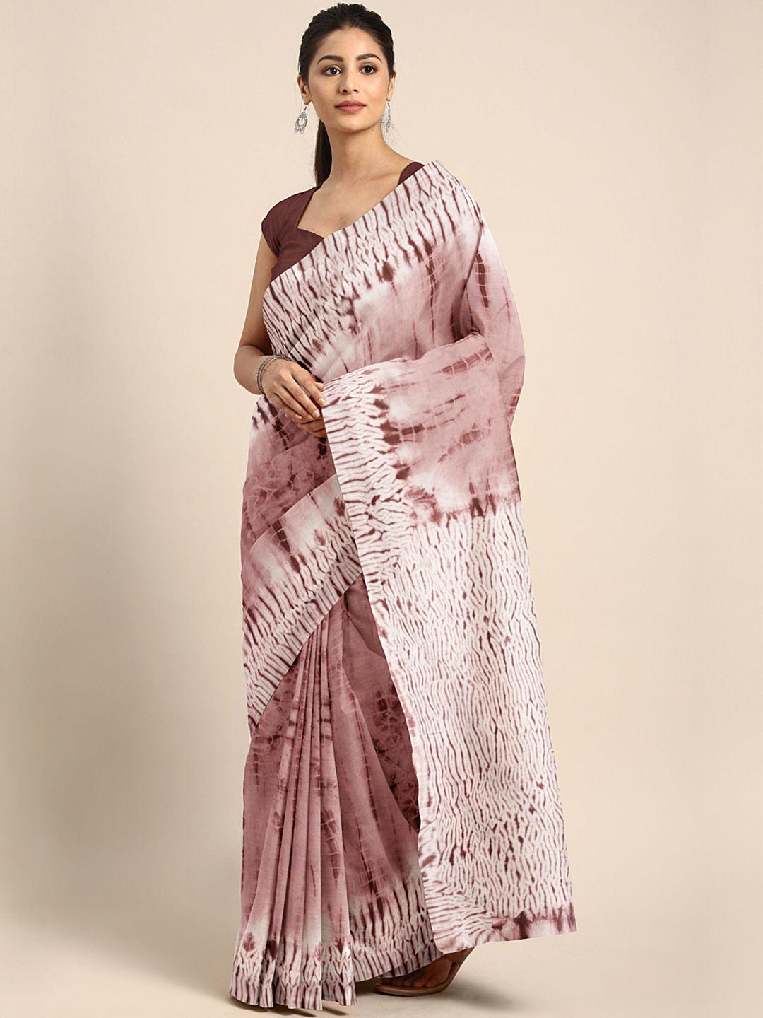 kalakari india taupe dyed sustainable saree