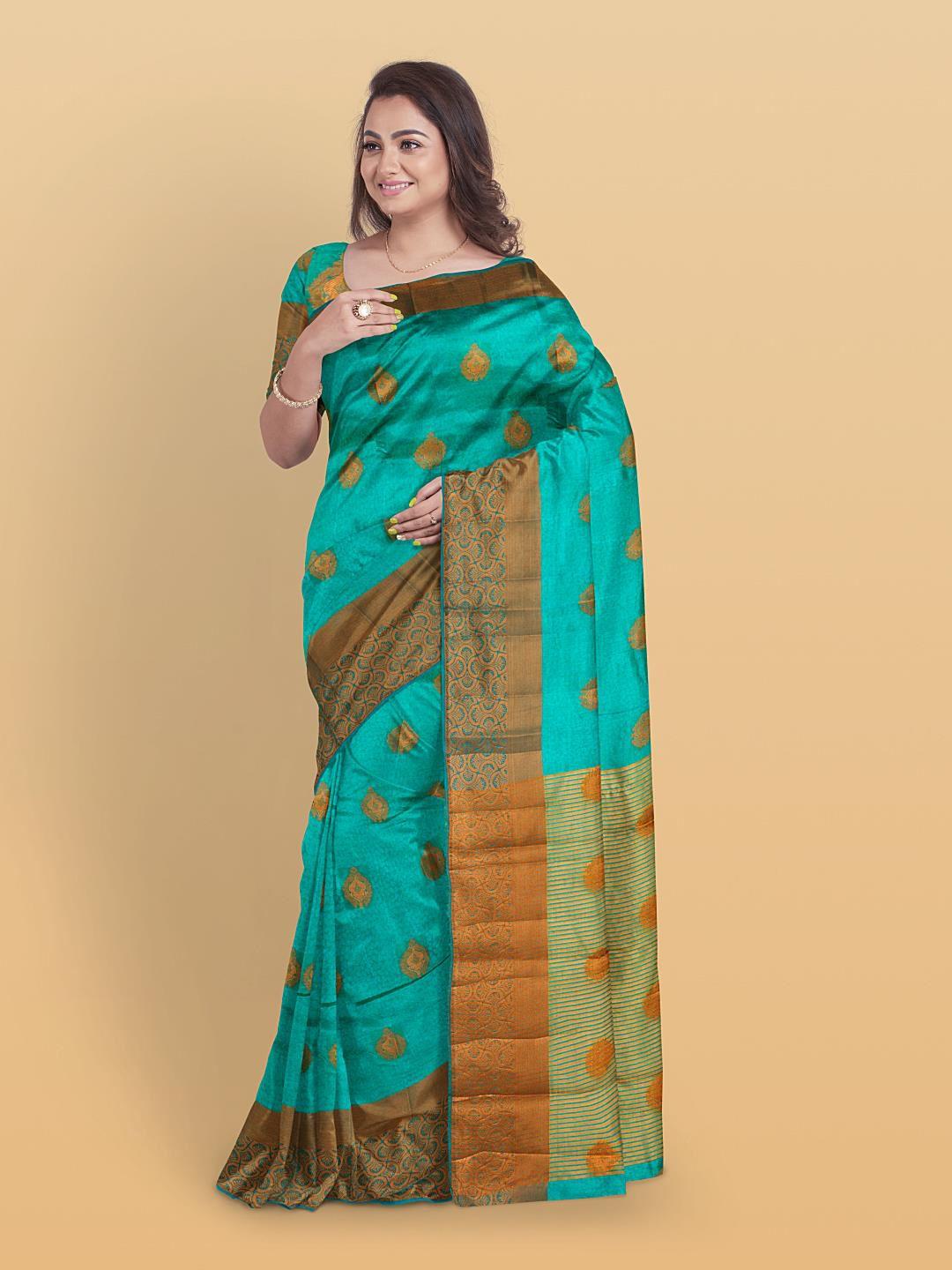 kalamandir ethnic motif woven design zari tissue saree