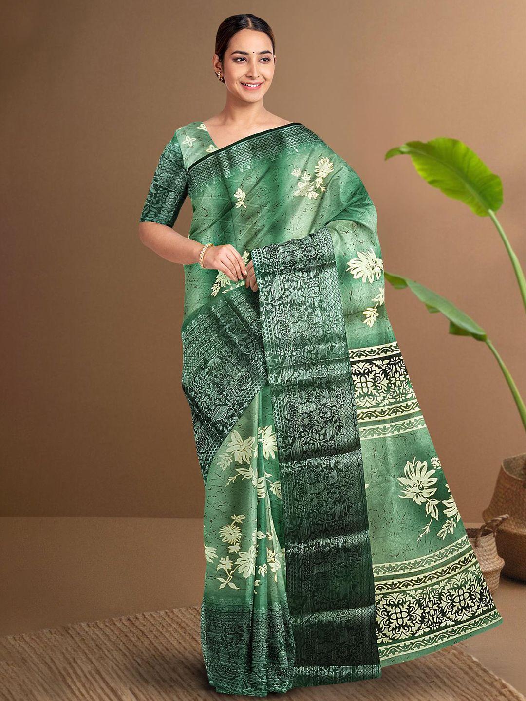 kalamandir ethnic motifs printed zari detail saree