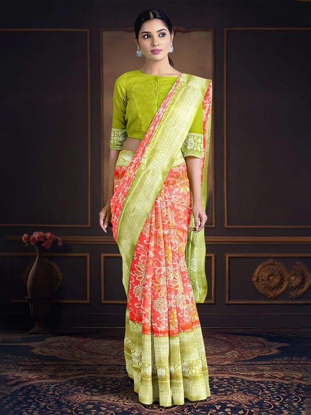 kalamandir floral woven design zari banarasi saree