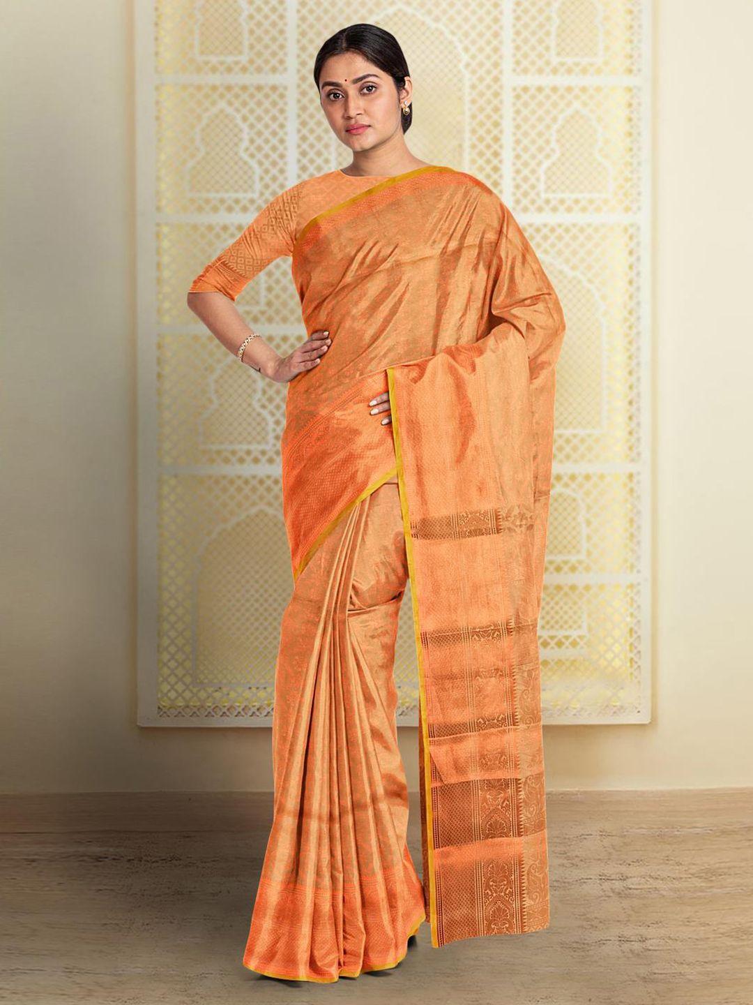 kalamandir ajrakh woven design zari saree