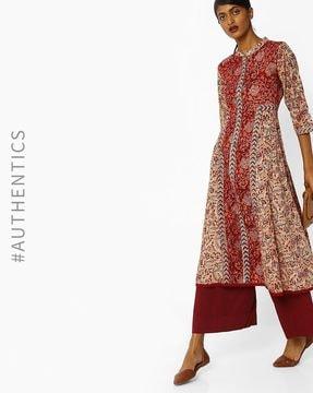 kalamkari handblock print cotton kurta