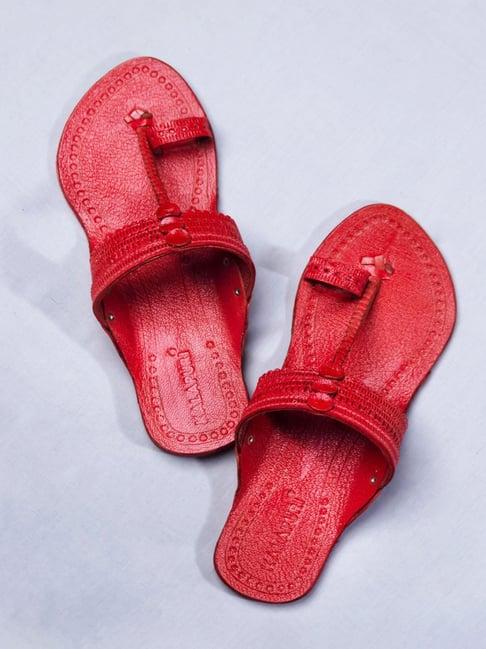 kalapuri women's cherry kolhapuri sandals