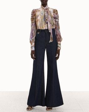 kaleidoscope wide leg jean