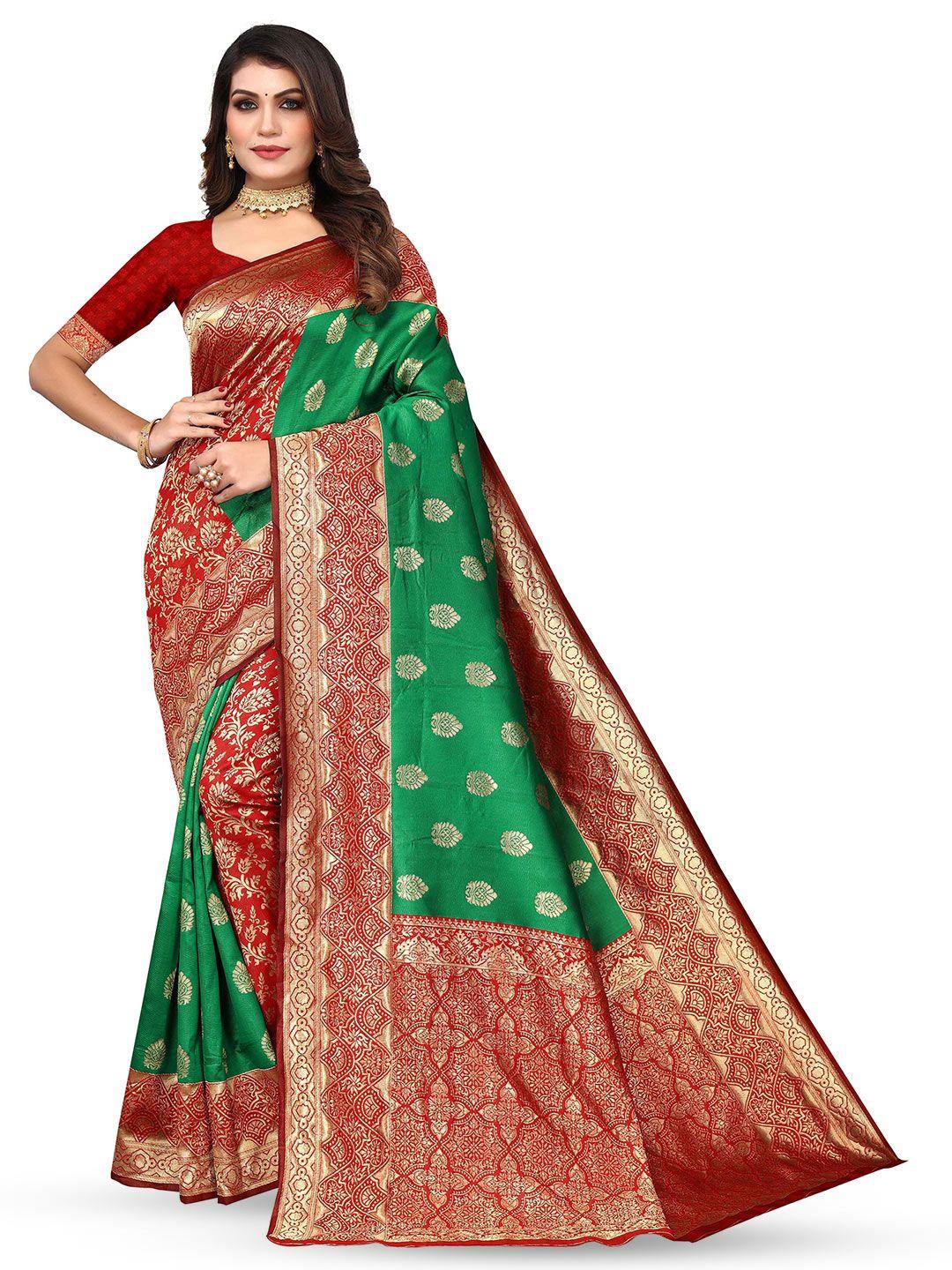 kalini  woven design zari silk blend kanjeevaram saree