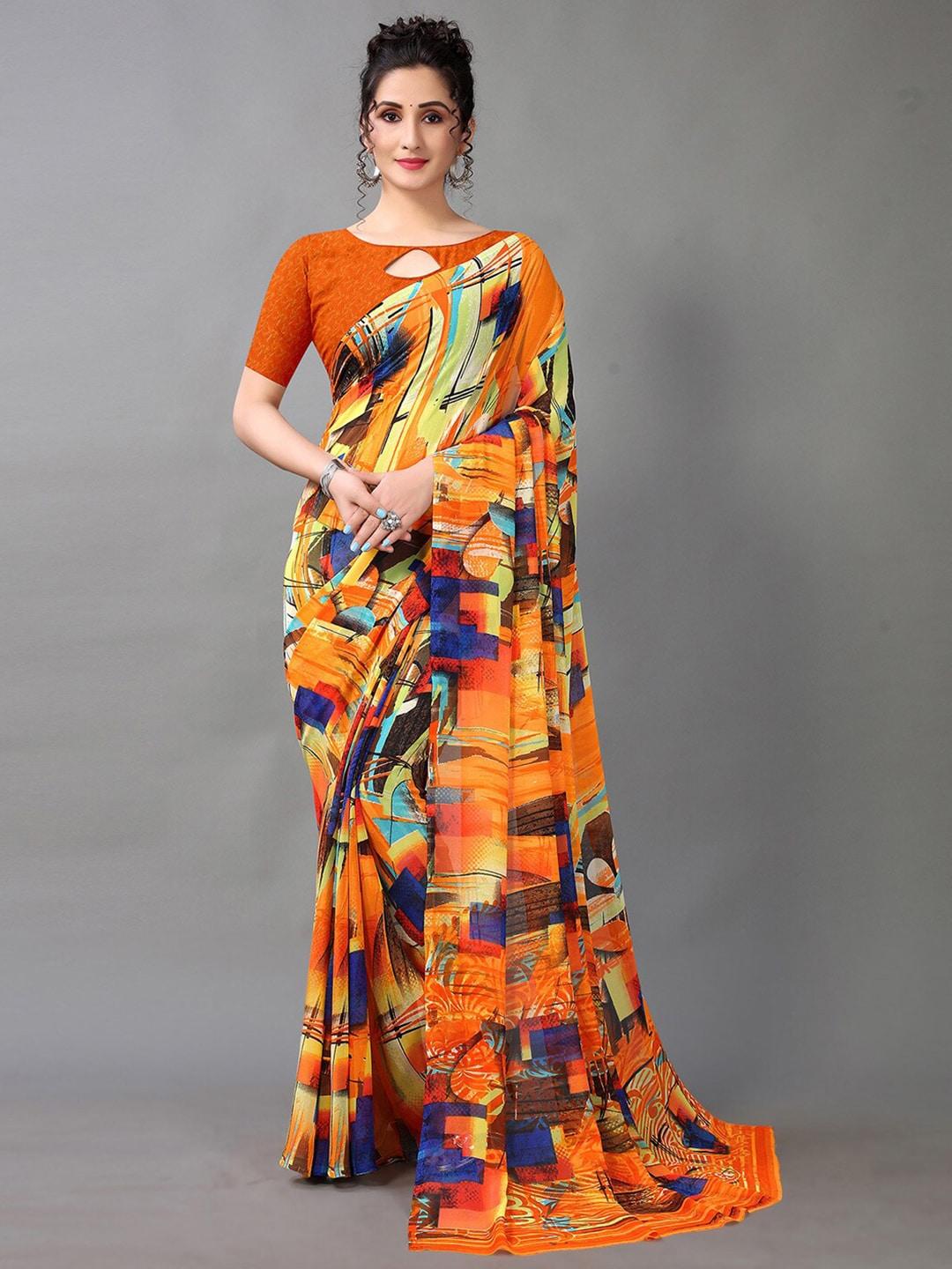 kalini abstract printed saree