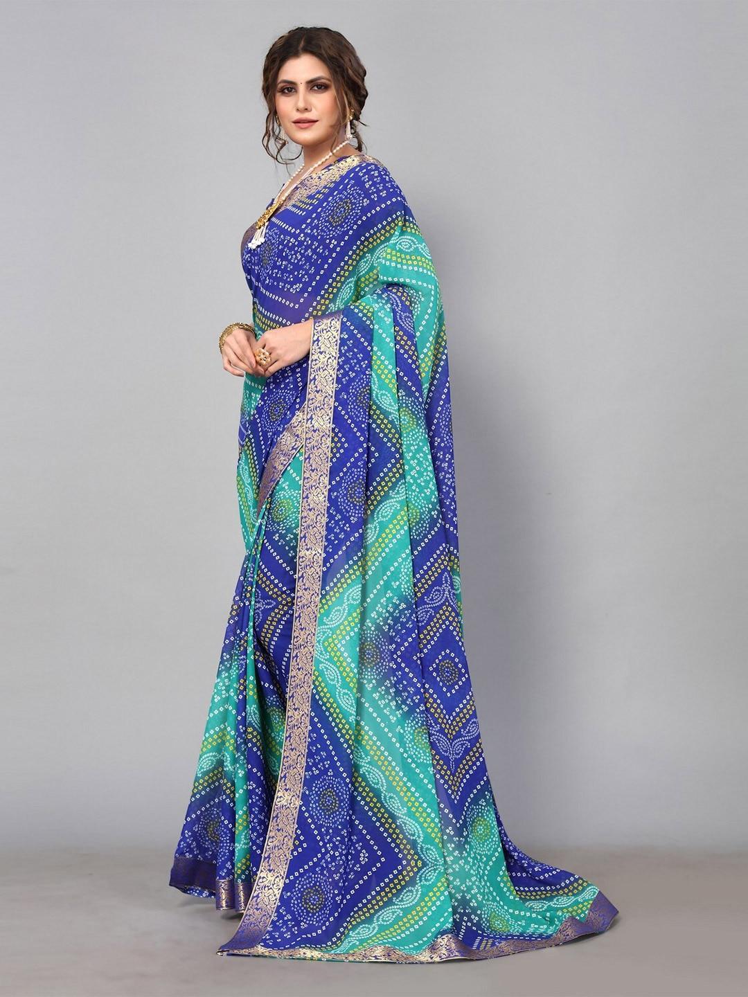 kalini bandhani printed saree