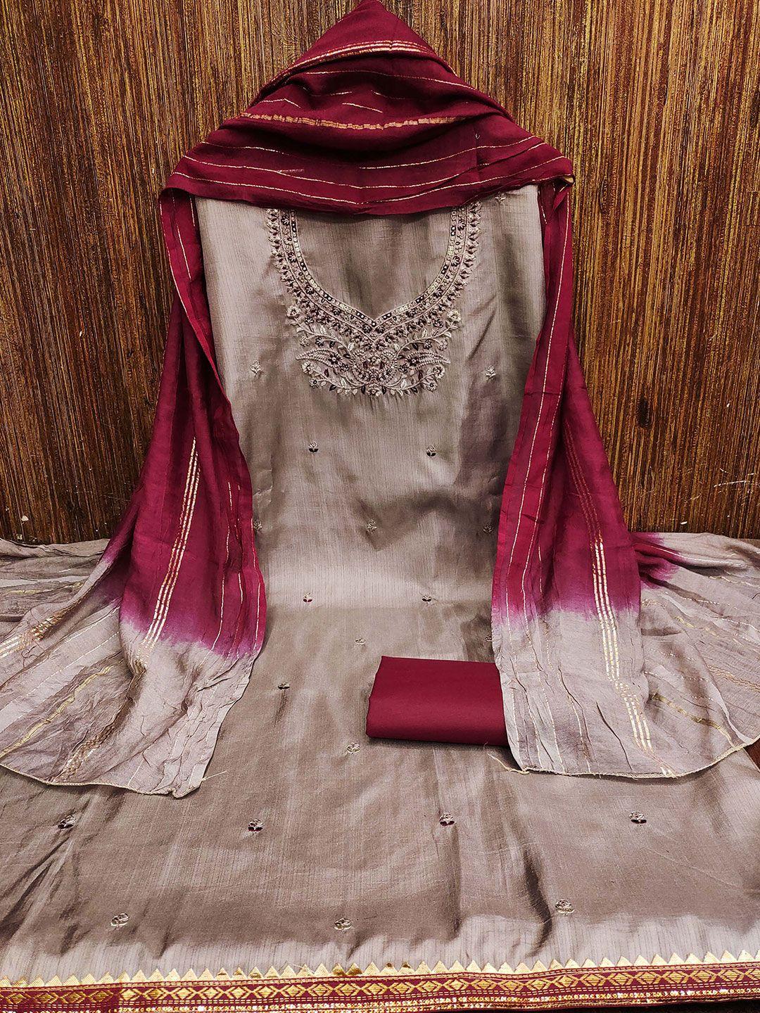 kalini embellished sequinned unstitched dress material