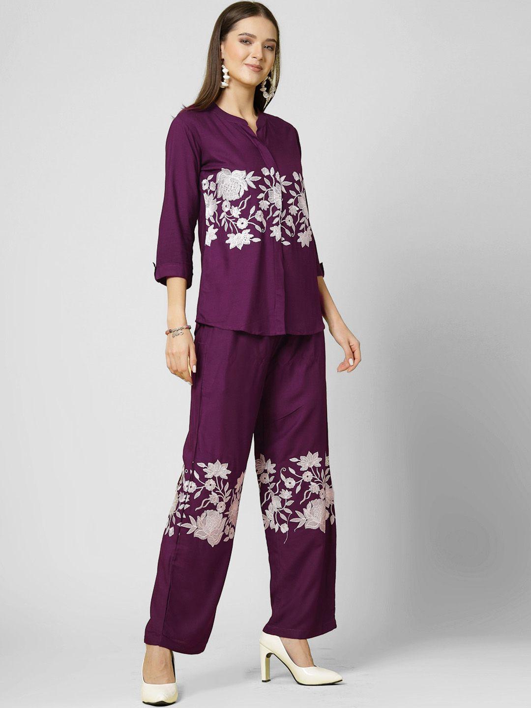 kalini embroidered top with trousers