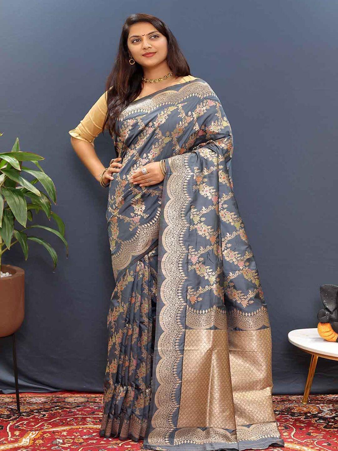 kalini ethnic motifs woven design zari art silk saree