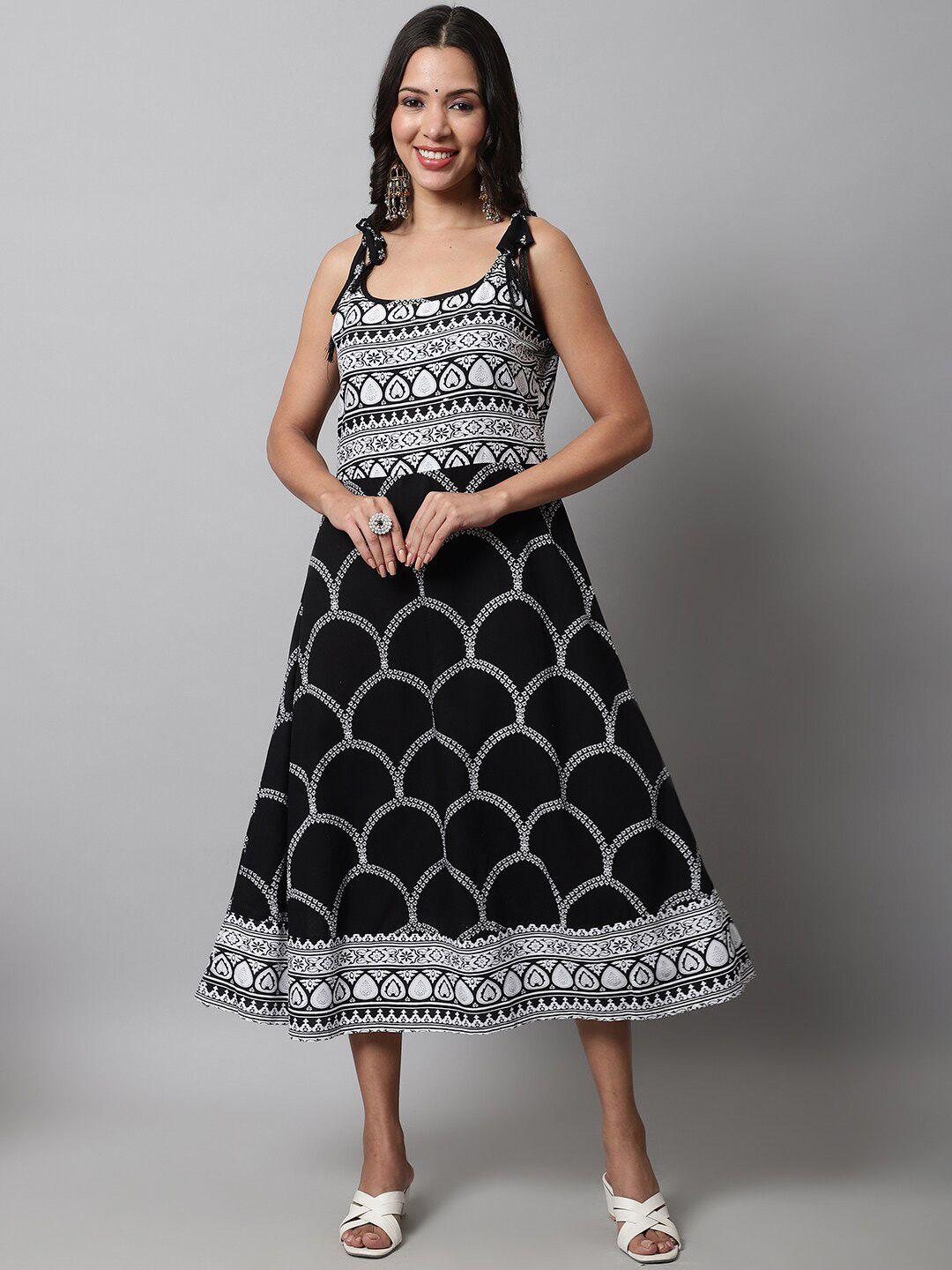 kalini-ethnic-printed-midi-fit-&-flare-dress
