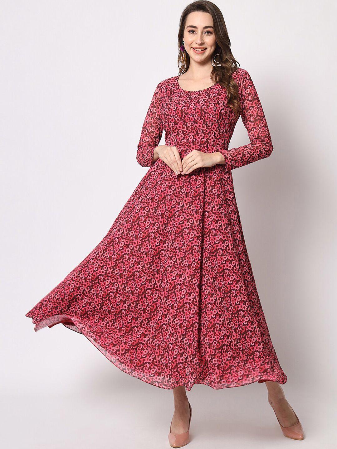 kalini floral printed fit & flare maxi dresses