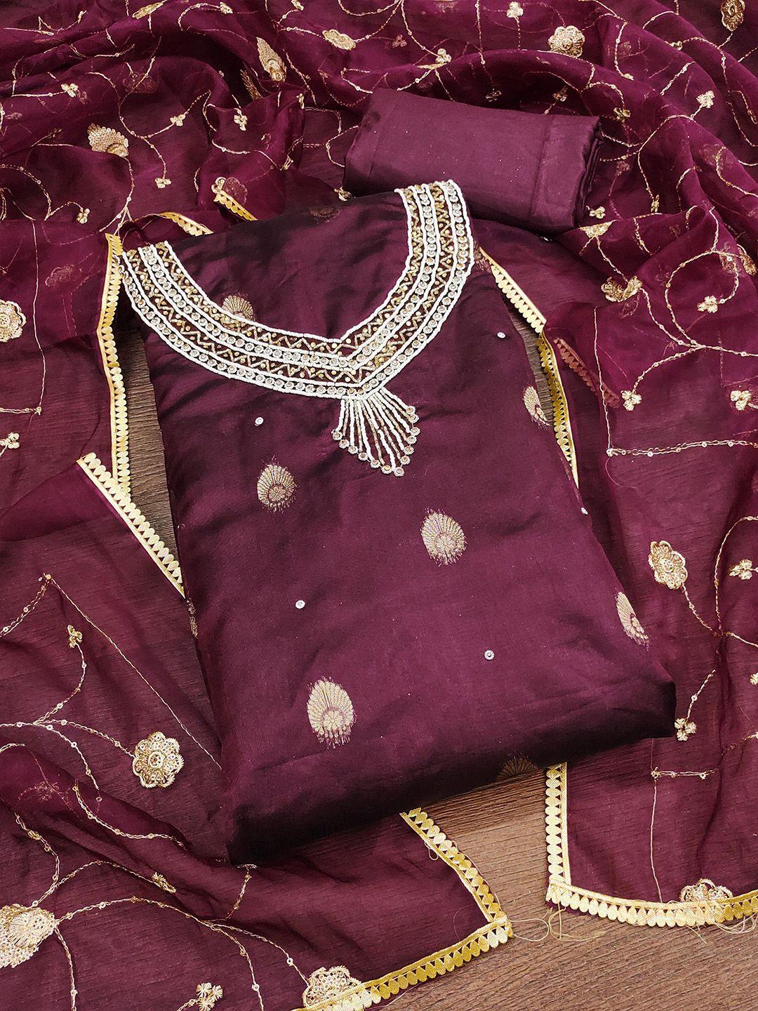 kalini organza unstitched dress material