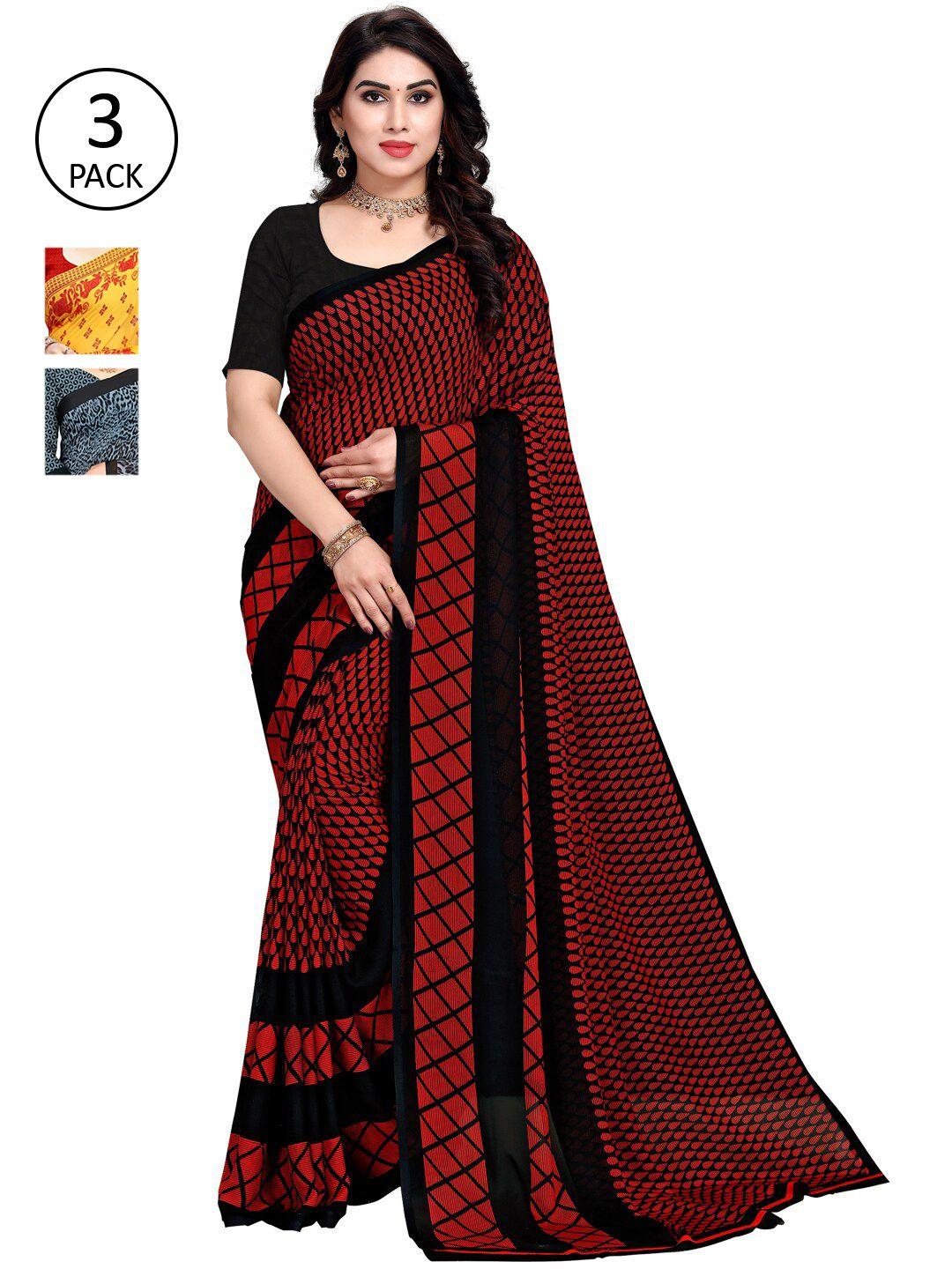 kalini pack of 3 poly georgette sarees