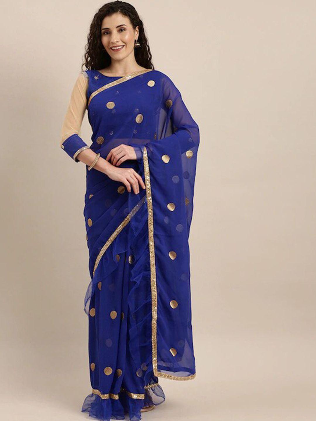 kalini sequinned poly georgette taant saree