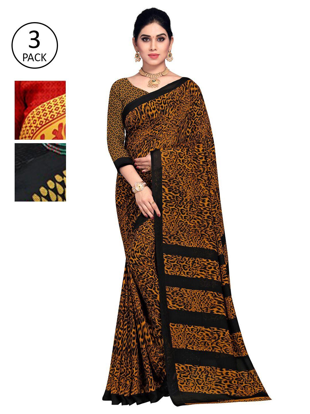 kalini yellow & black ethnic motifs saree
