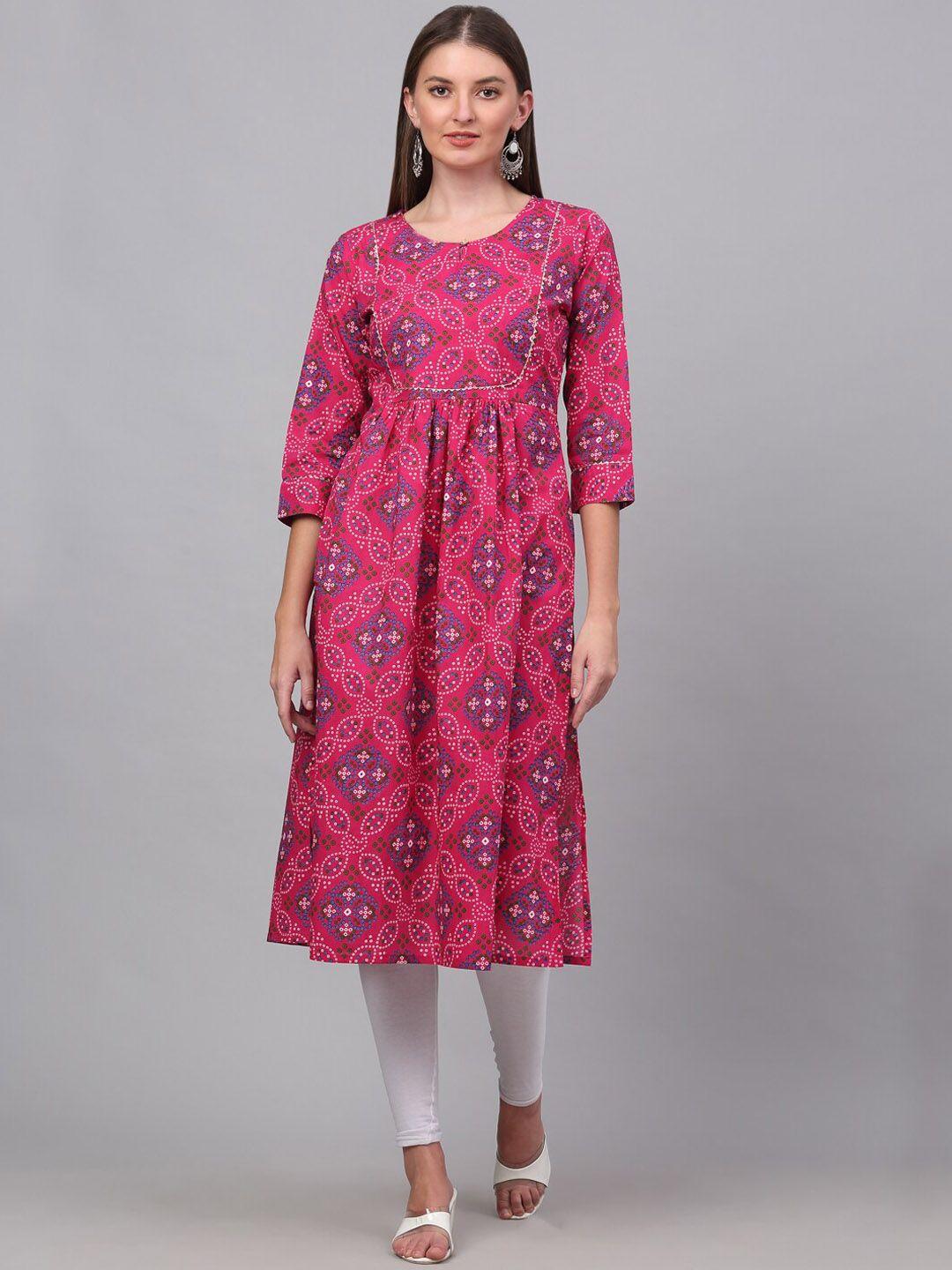 kalini  cotton bandhani printed kurta