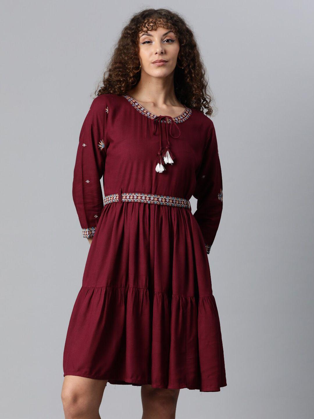 kalini  embroidery layered dress