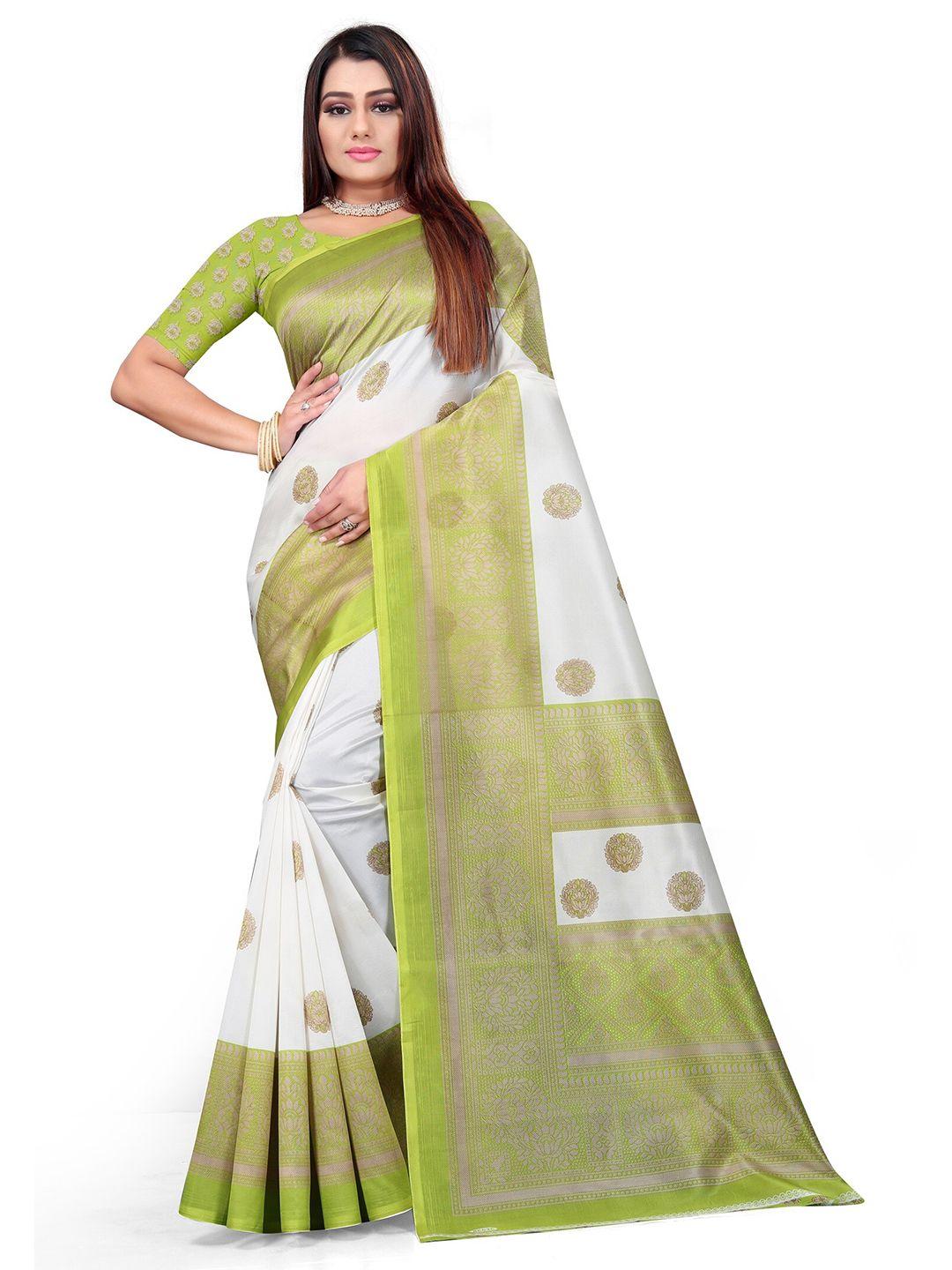 kalini  ethnic motifs art silk half and half mysore silk saree