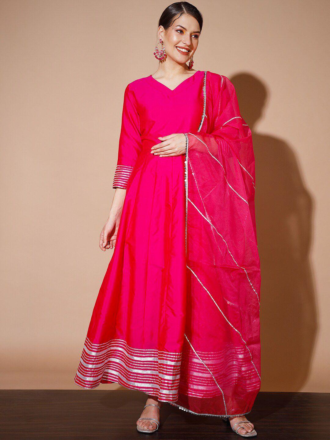 kalini  regular gotta patti kurta with dupatta