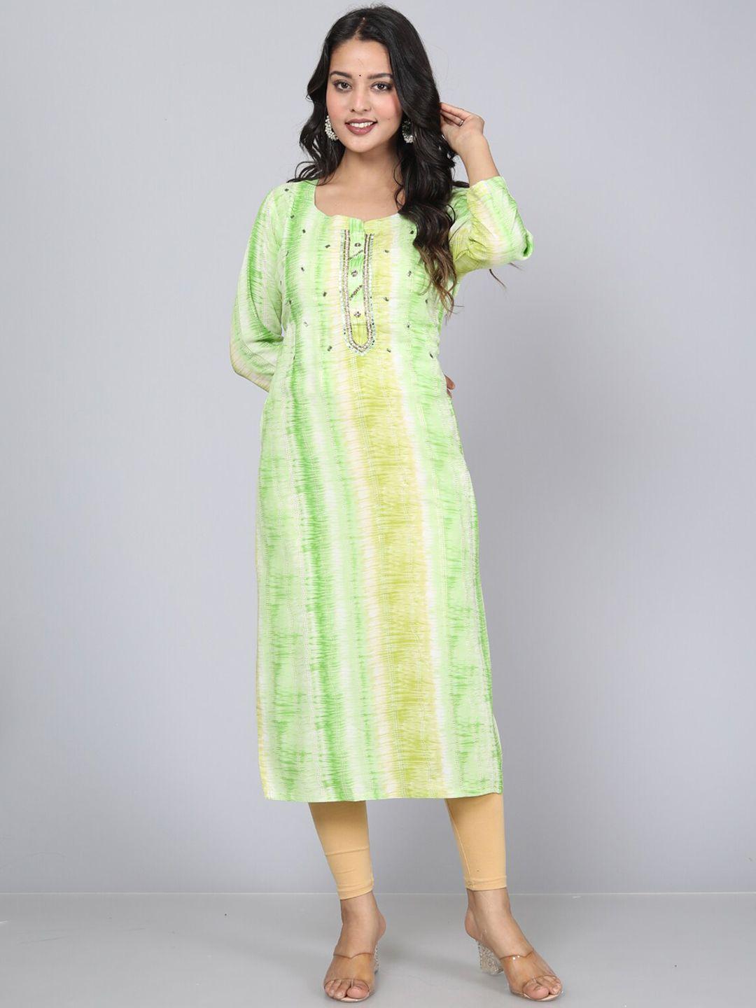 kalini abstract printed thread work kurta