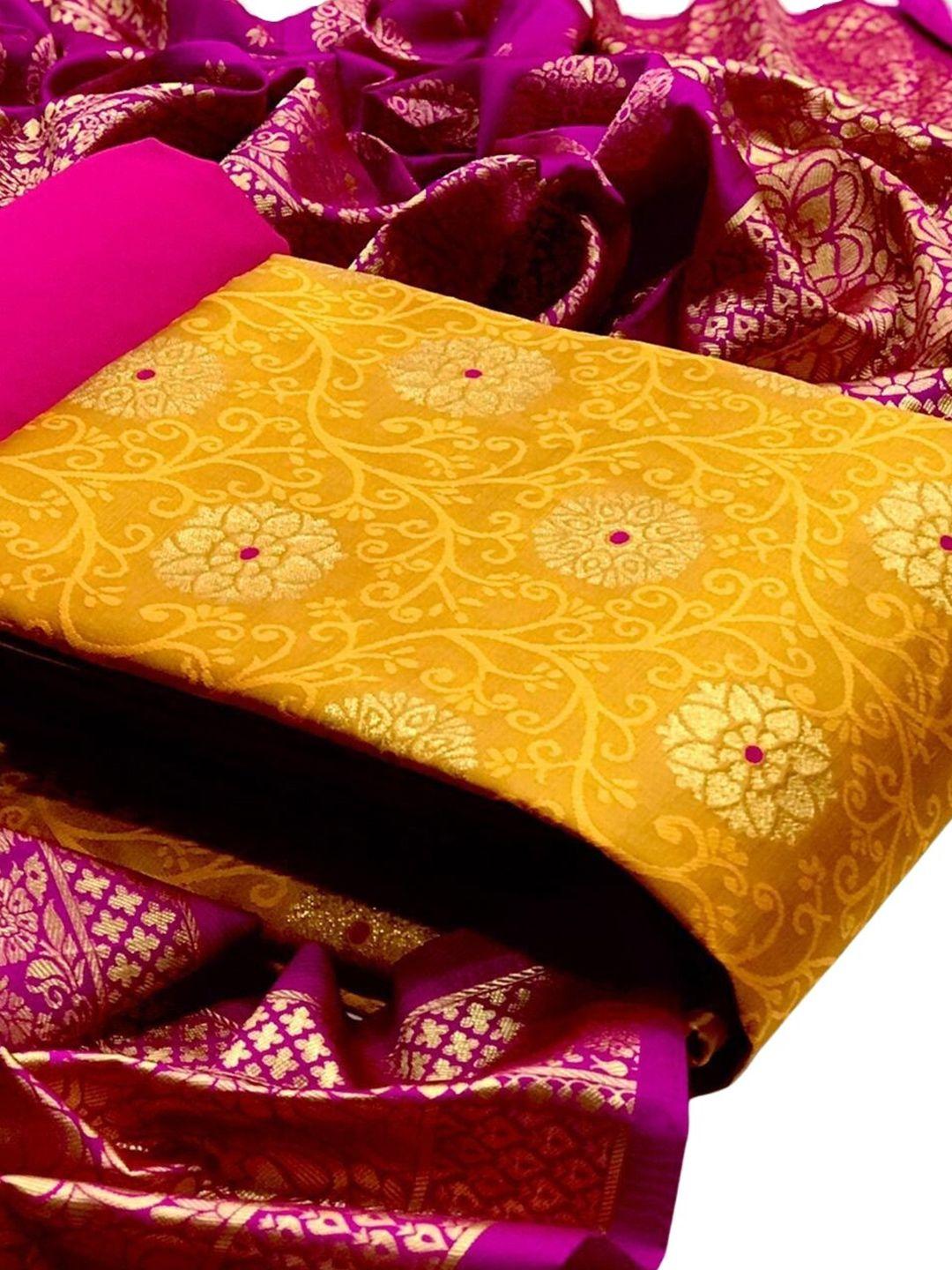 kalini banarasi silk unstitched dress material