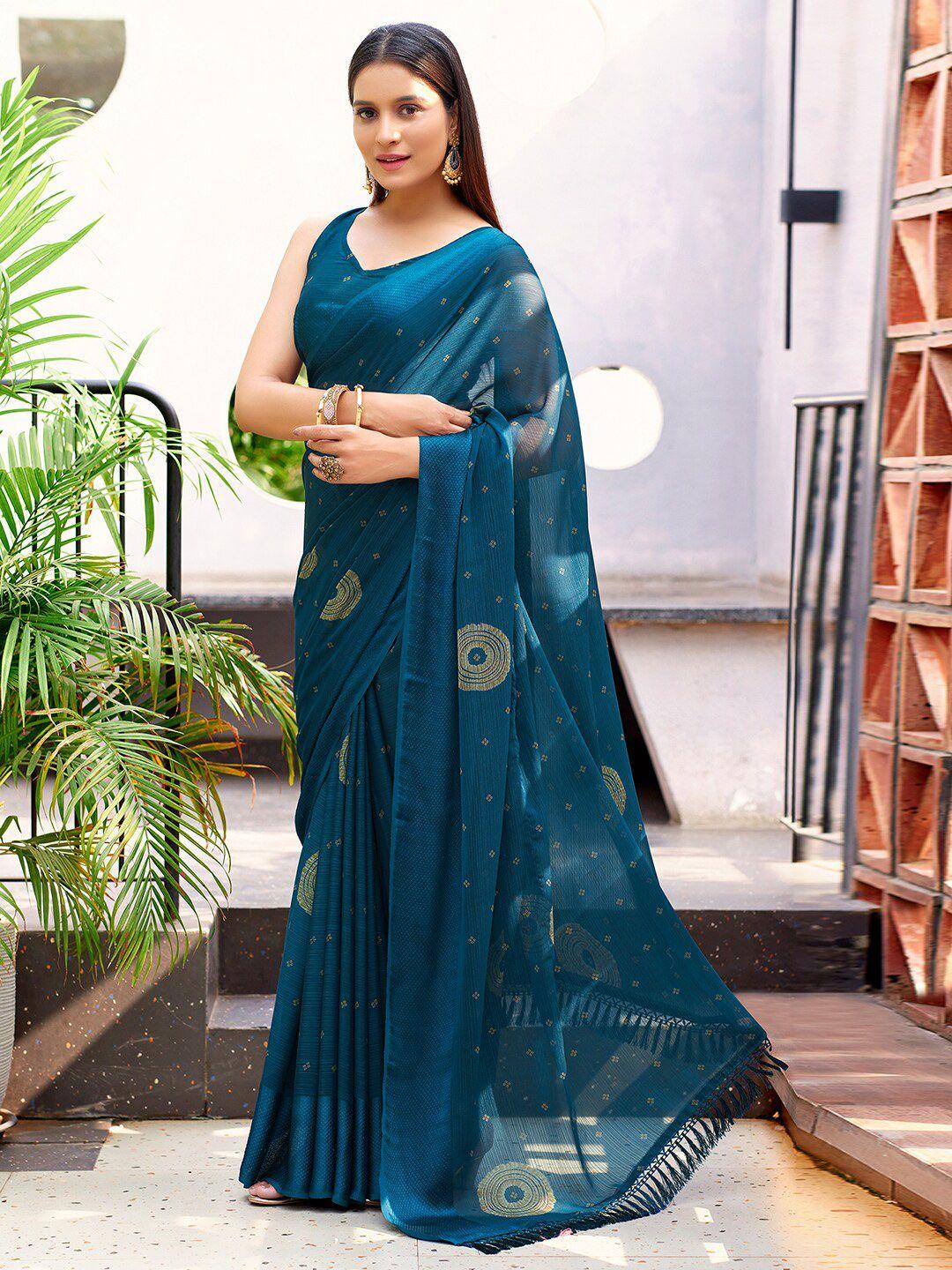 kalini bandhani poly chiffon bandhani saree