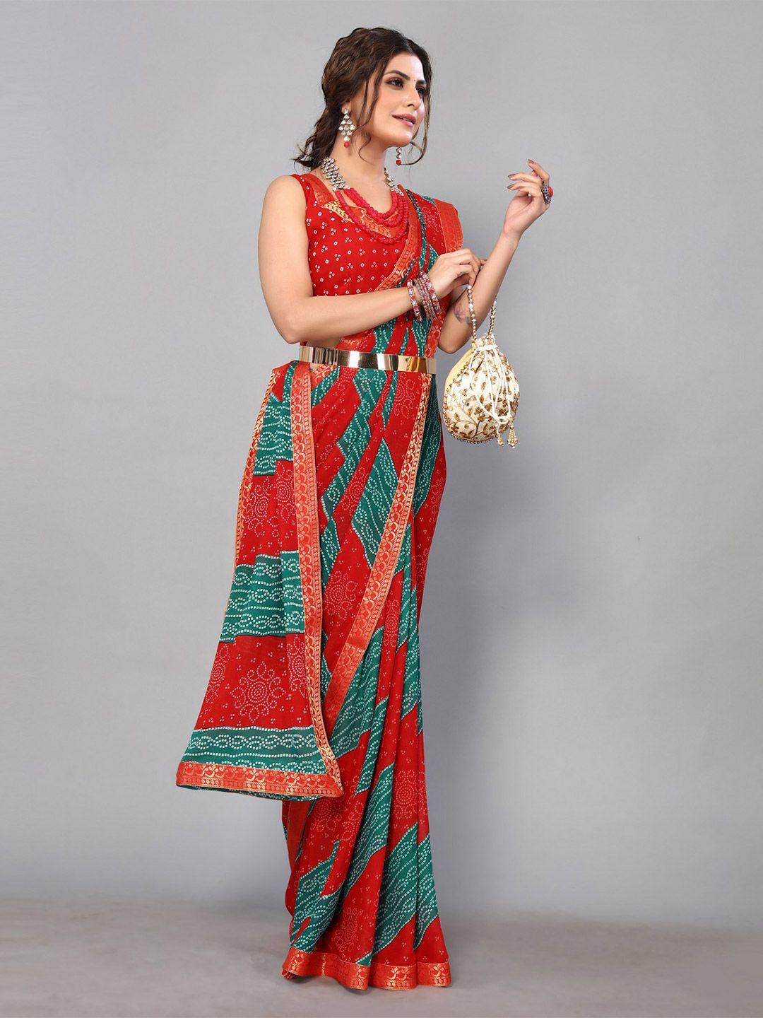 kalini bandhani printed saree