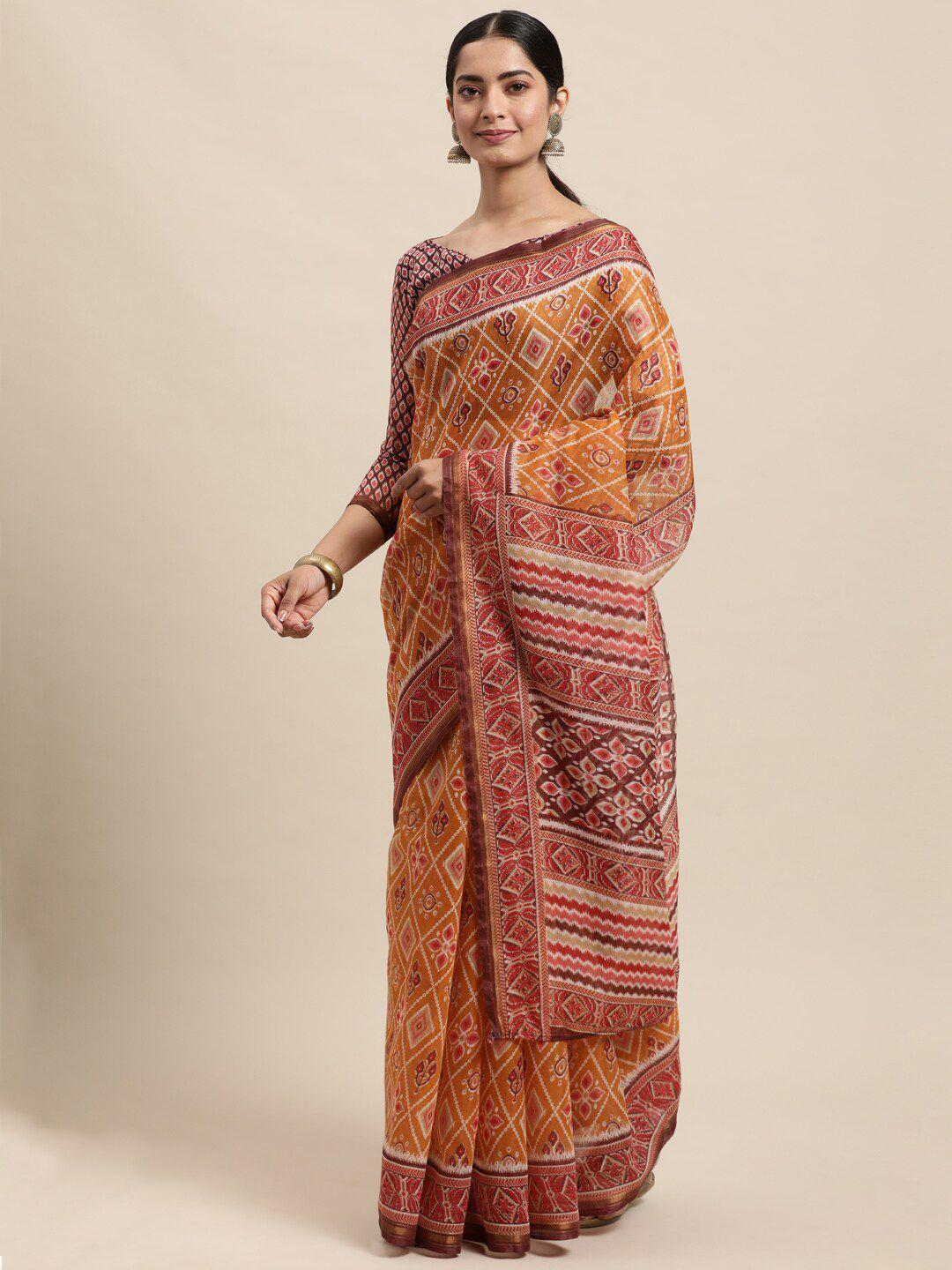 kalini bandhani printed saree