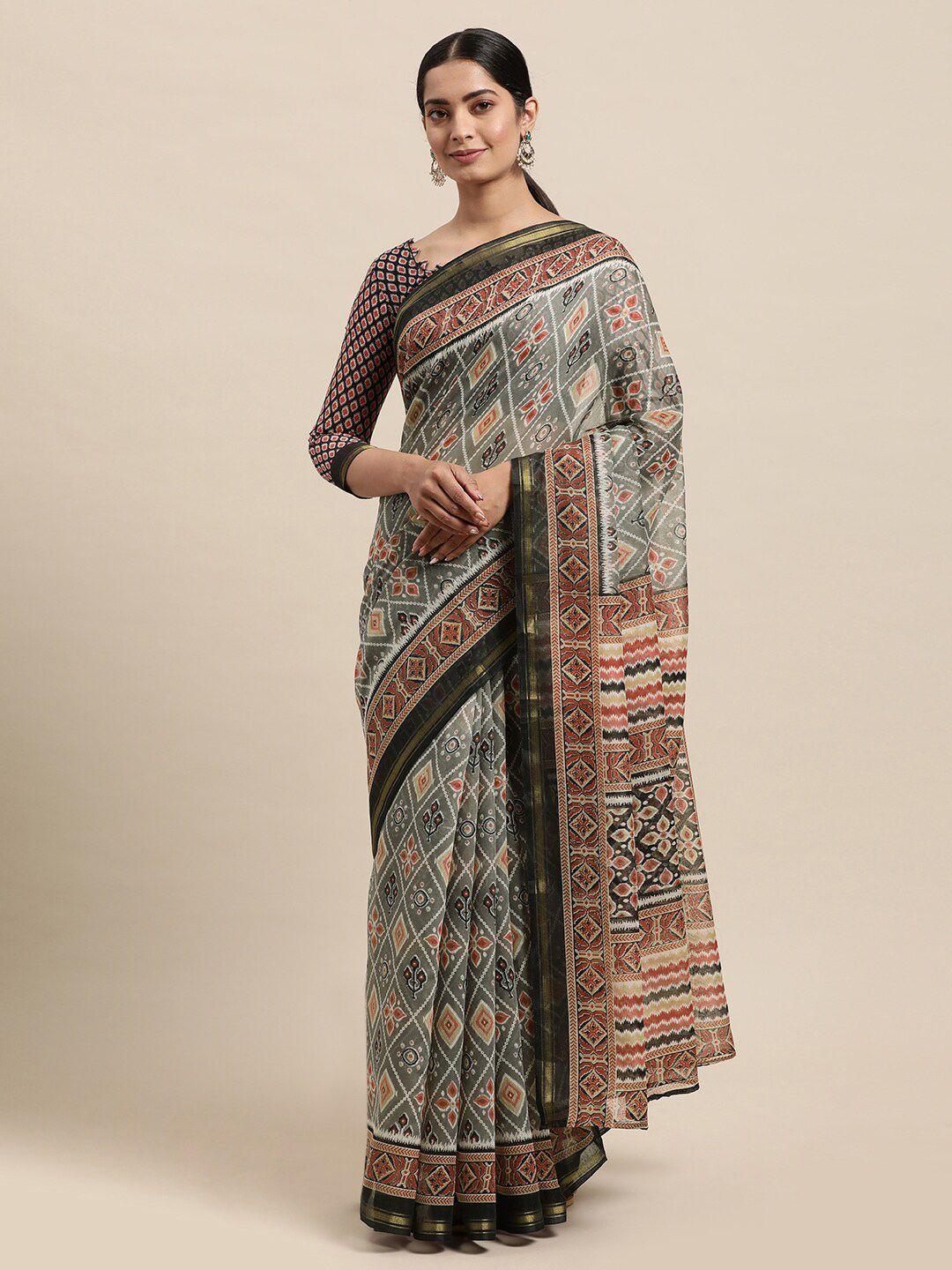 kalini bandhani printed saree