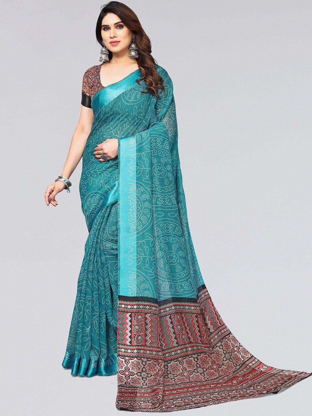 kalini bandhani printed saree