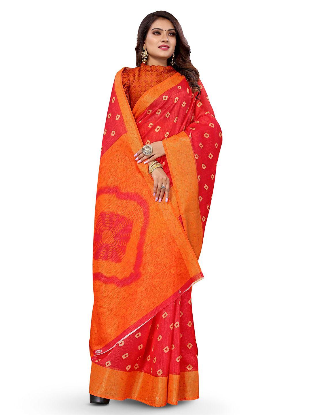 kalini bandhani printed saree