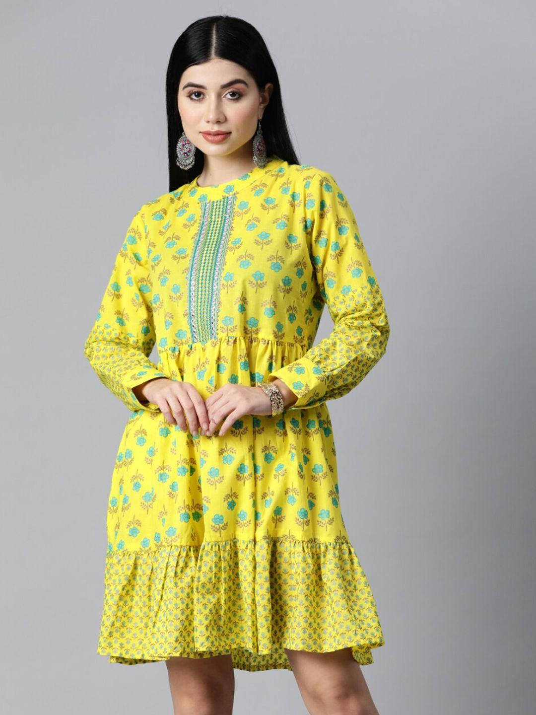 kalini cotton floral printed dress
