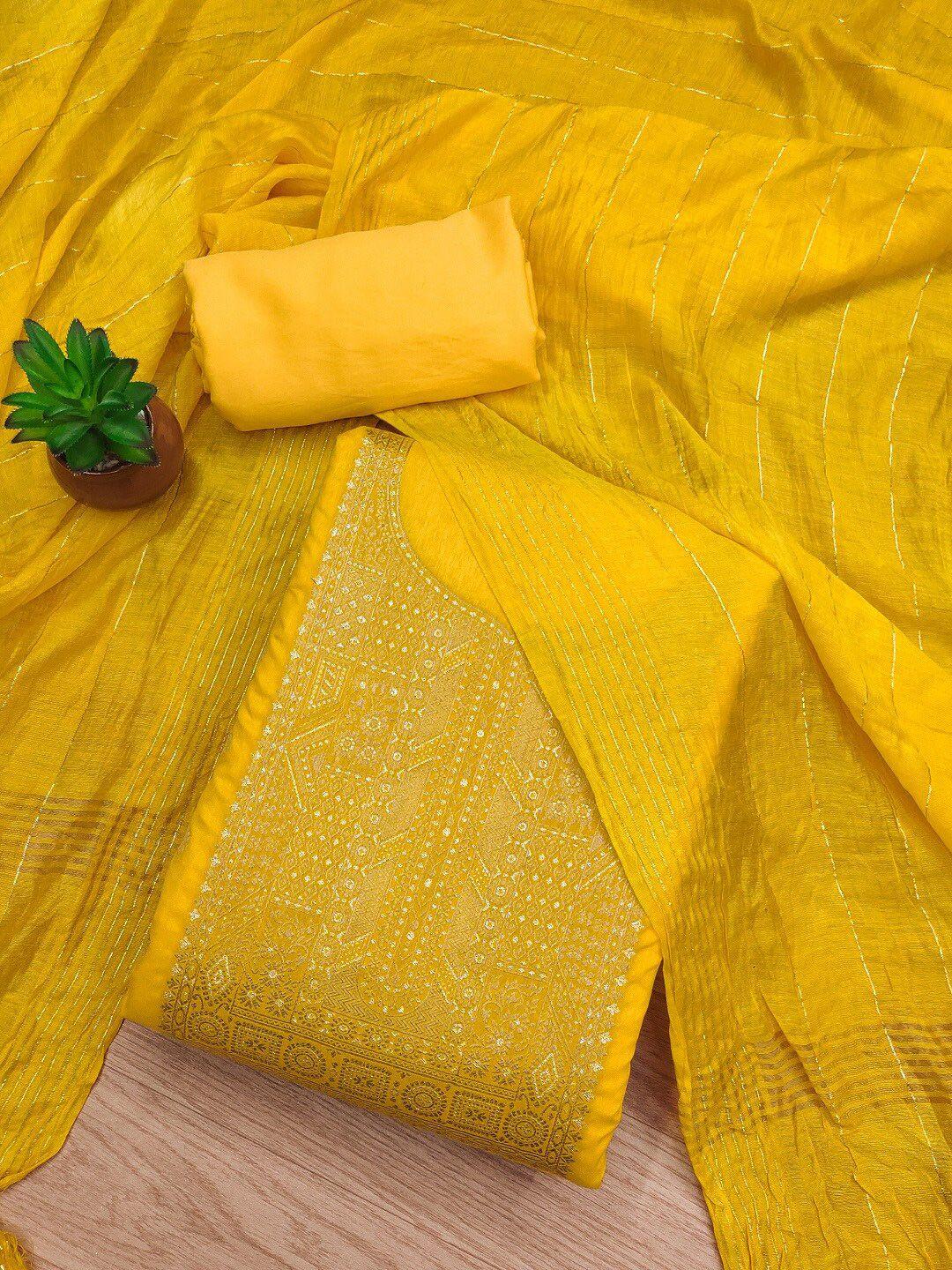 kalini embellished art silk unstitched dress material