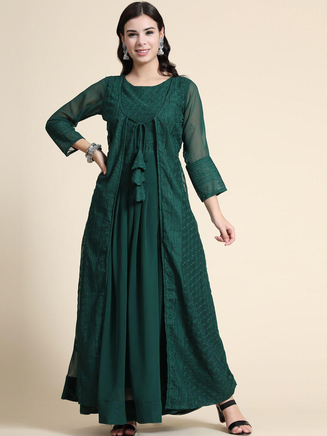 kalini embellished flared maxi gown dress