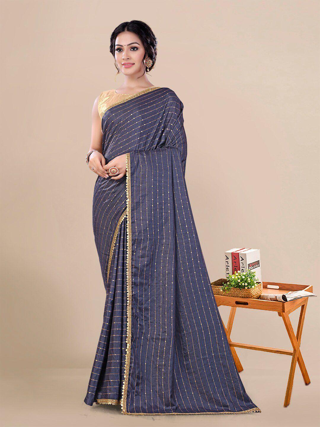 kalini embellished sequinned maheshwari saree