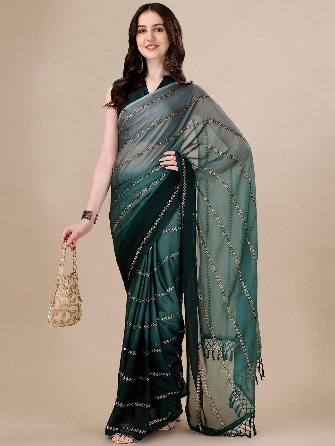 kalini embellished sequinned saree