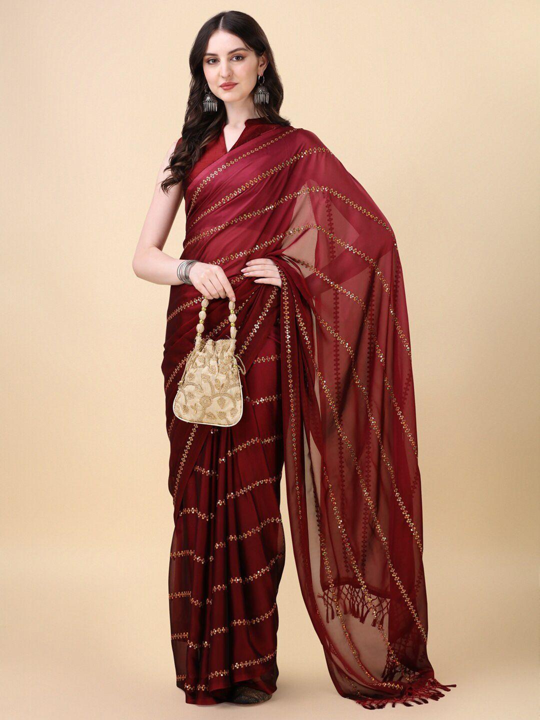 kalini embellished sequinned saree