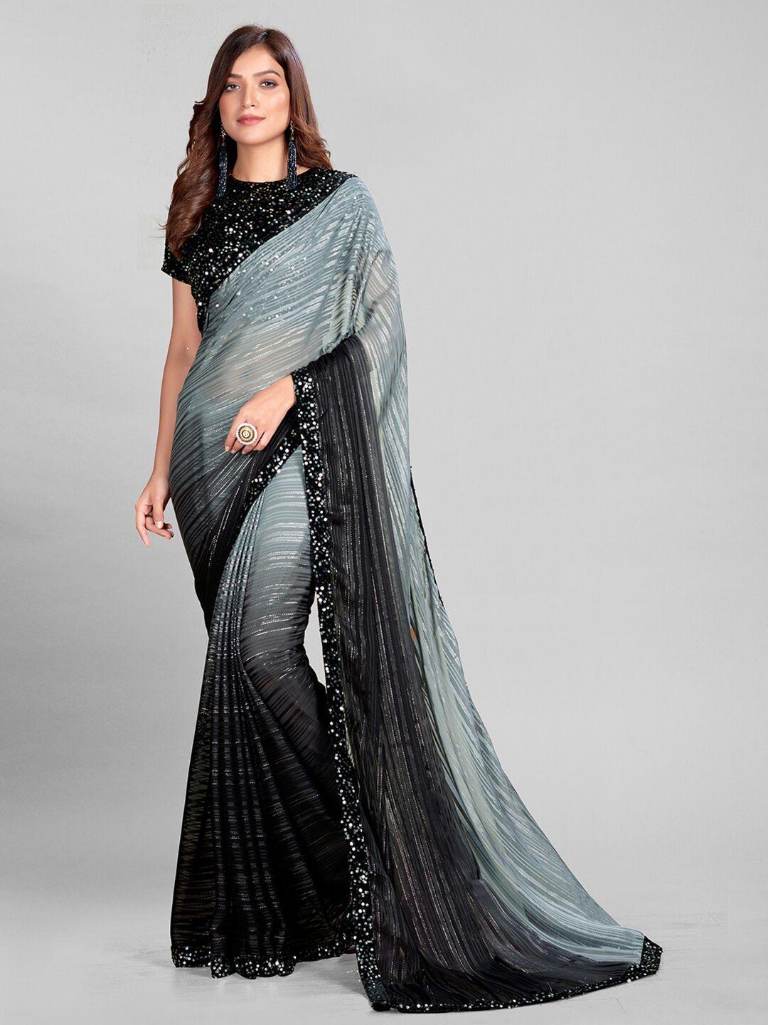 kalini embellished sequinned saree