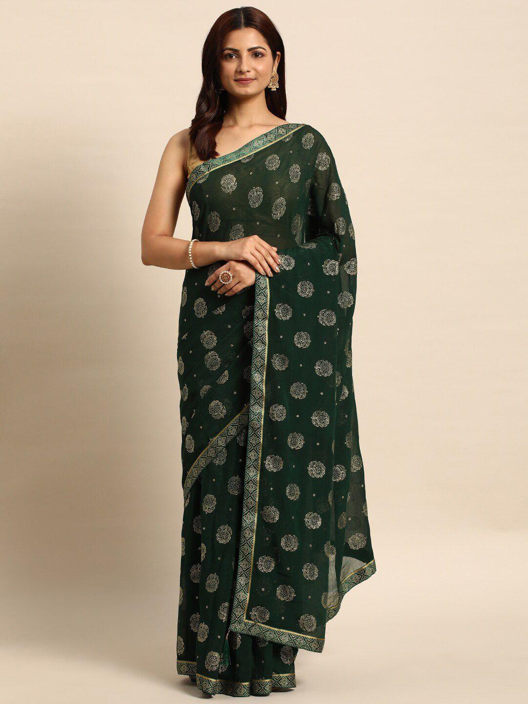 kalini embellished silk blend saree