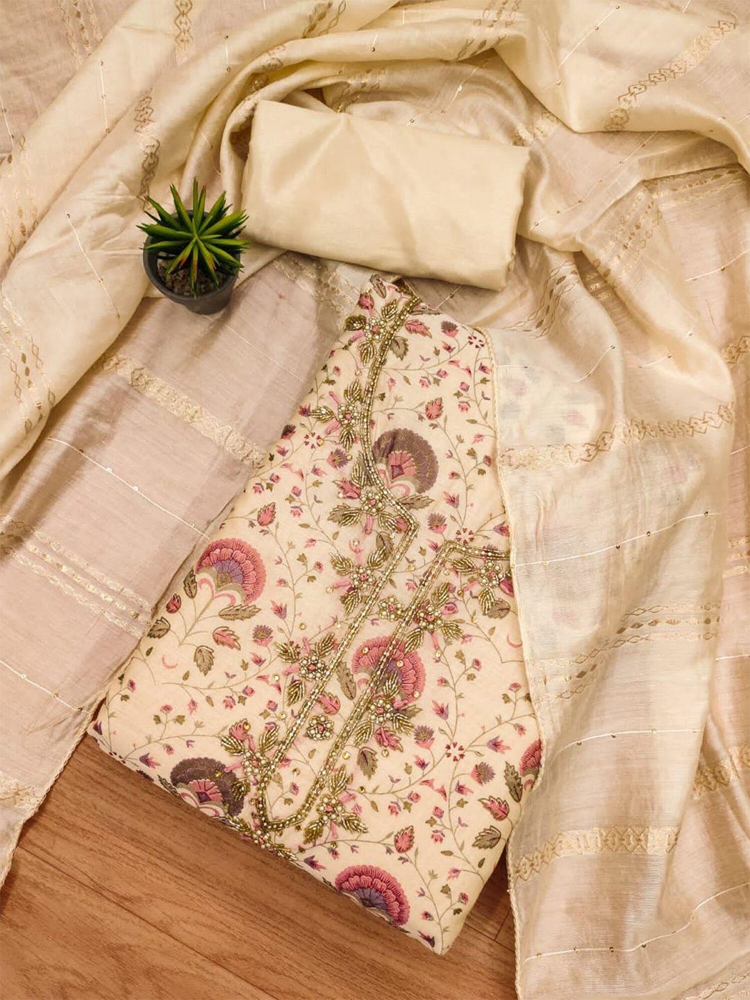 kalini embellished unstitched dress material